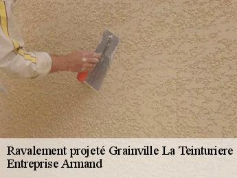 Ravalement projeté  grainville-la-teinturiere-76450 Entreprise Armand 